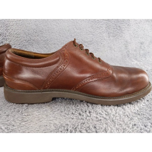 Rockport Mens Leather Dress Shoes 9W Oxfords Brown Wingtip Lace Up Wide - Picture 5 of 11